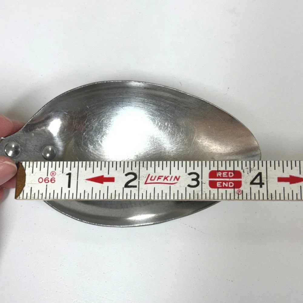 Vtg Cutco No 12 Serving Spoon Stainless Steel Offset Brown Marbled Handle USA
